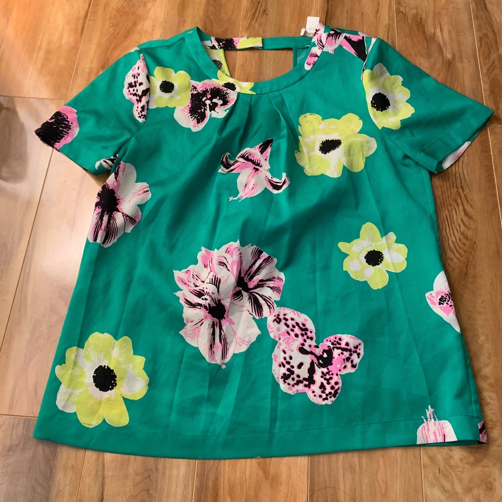 J crew Floral blouse